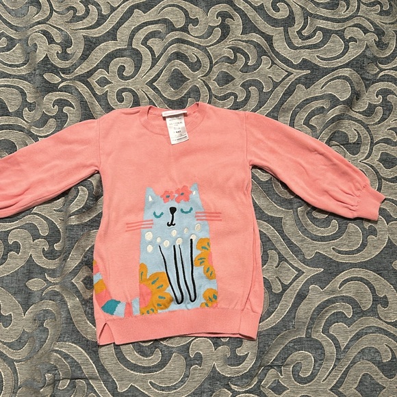 Cotton kitty cat long sweater - Picture 3 of 4